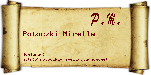 Potoczki Mirella névjegykártya